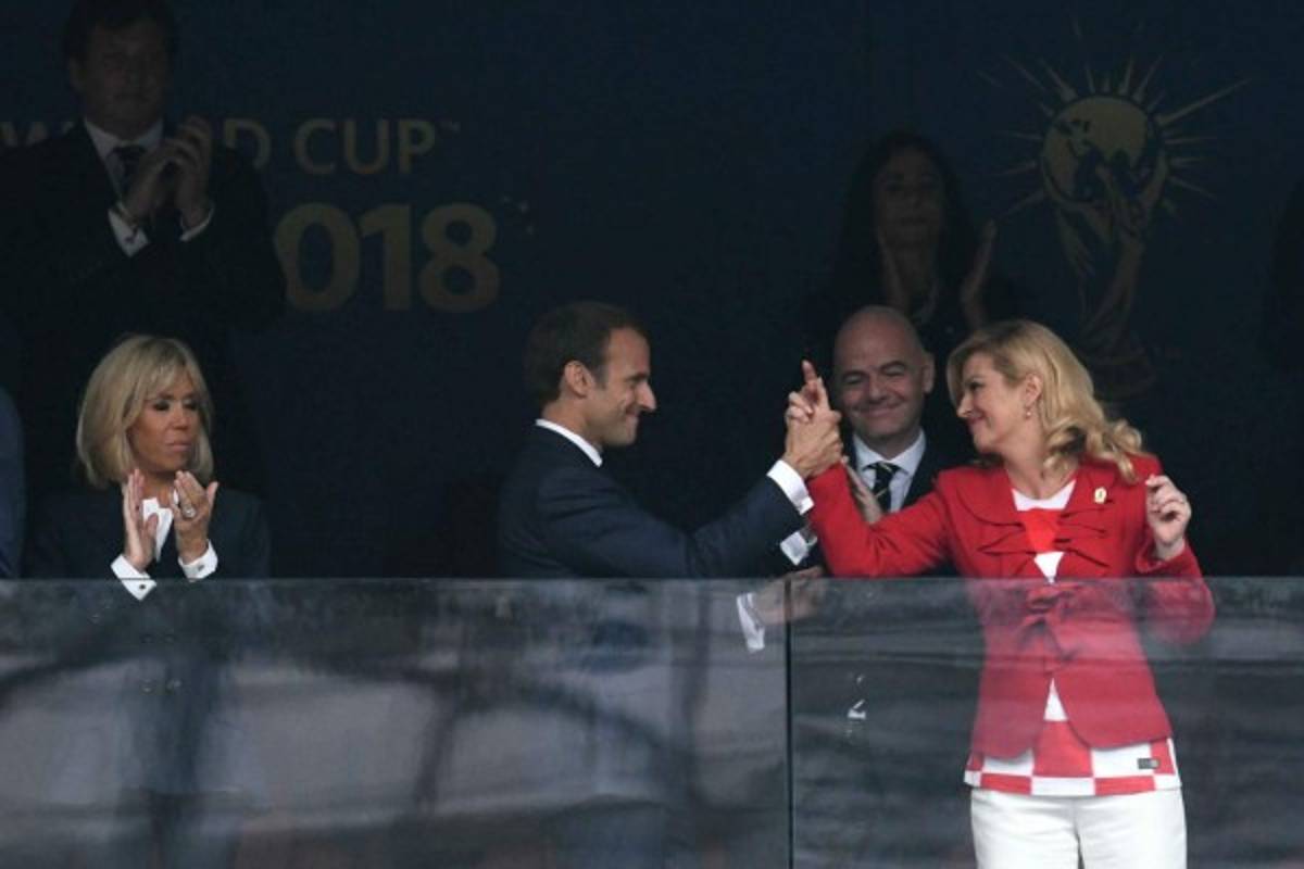 Presidenta de Croacia, Kolinda Grabar se roba todas las miradas en la final de Rusia 2018