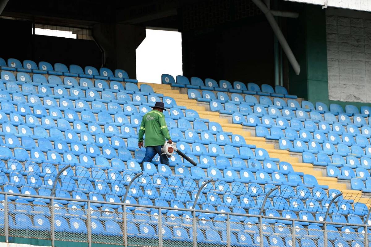¡Luce impecable! El Olímpico listo para albergar una nueva final de Liga Nacional; así lo cuidan previo al Marathón-Olimpia