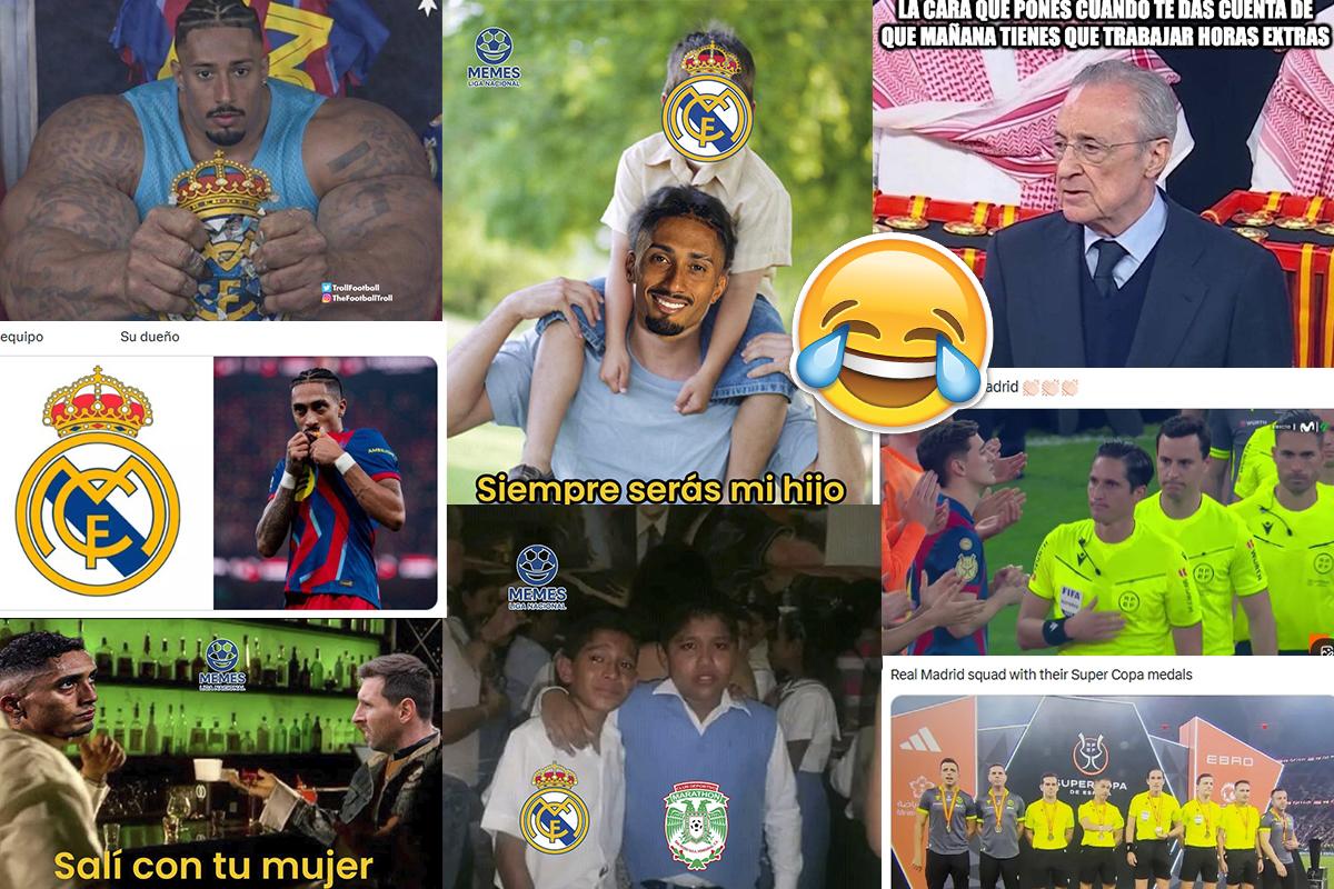 Raphinha destroza al Real Madrid: los memes que dejó la final de la Supercopa española
