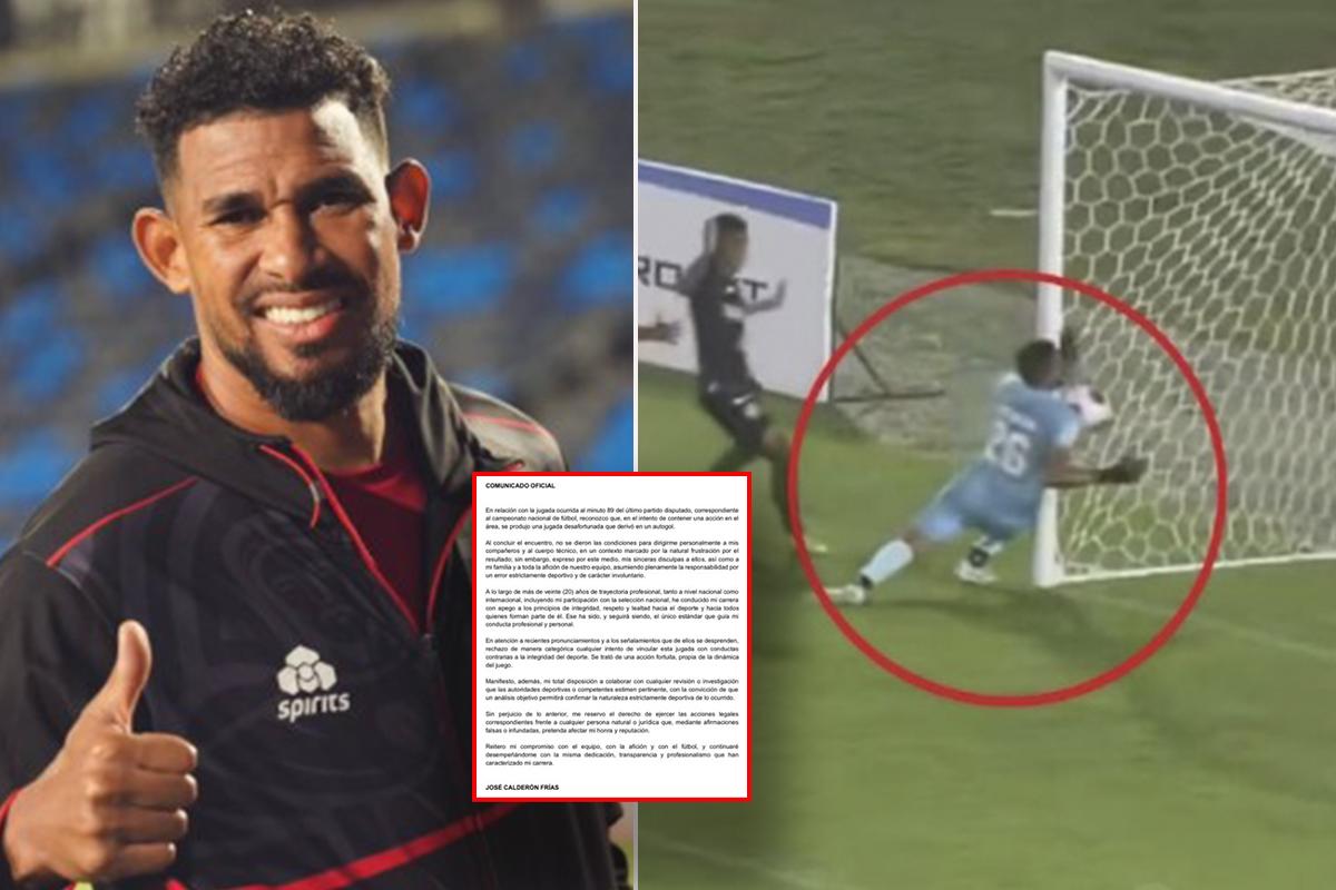 El portero José Calderón rompe el silencio luego de ser acusado de amañar partidos en Panamá