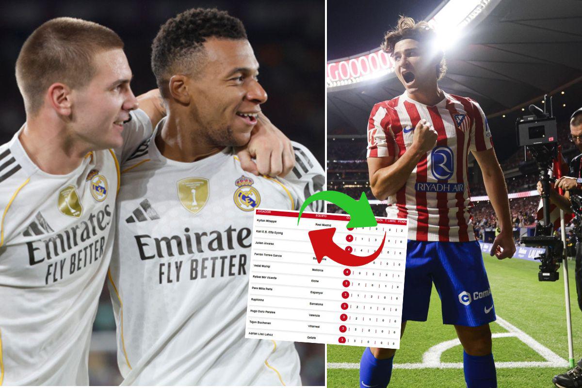 Tabla de goleadores Liga Española: Julián Álvarez marcó triplete, empata a Ferran y ronda a Mbappé