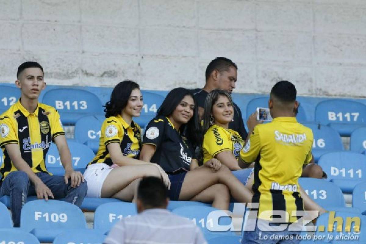 Las bellezas que llegaron al estadio Olímpico para el clásico Real España-Marathón