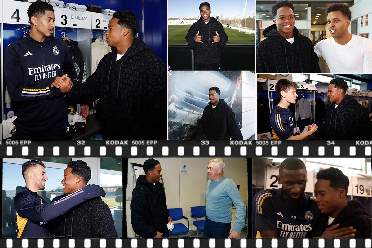 Real Madrid con una visita especial: Endrick conoció a sus nuevos compañeros y las palabras de Ancelotti