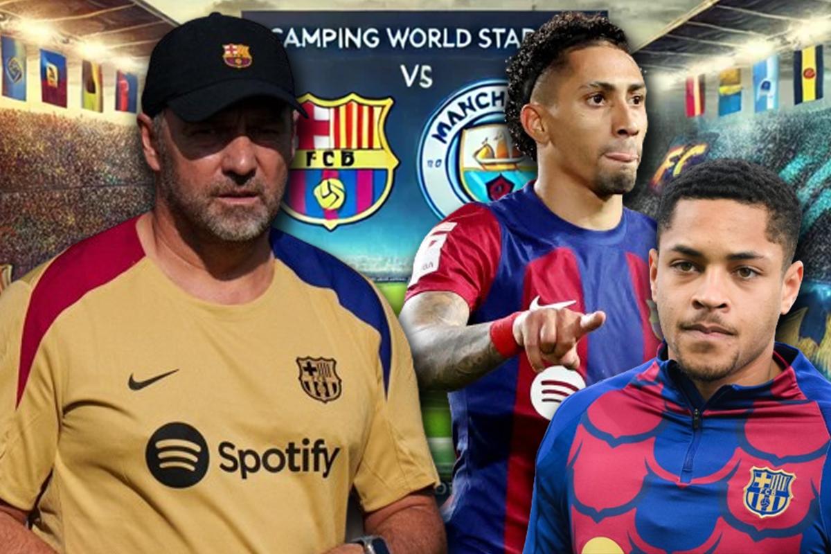 Alineación del Barcelona para enfrentar al Manchester City en USA: ¡Hansi Flick define su primer 11!