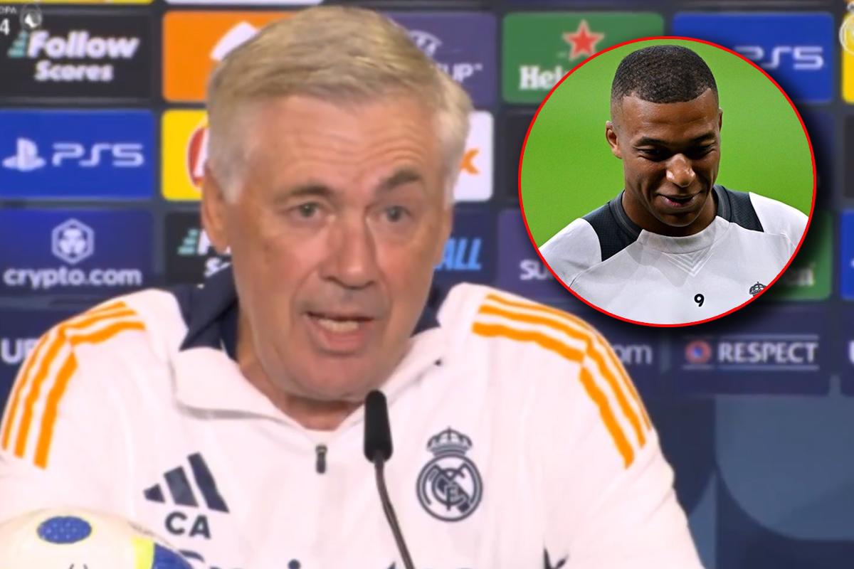 ¿Mbappé titular? La respuesta de Ancelotti previo a la Supercopa de Europa y habla del futuro de Vinicius