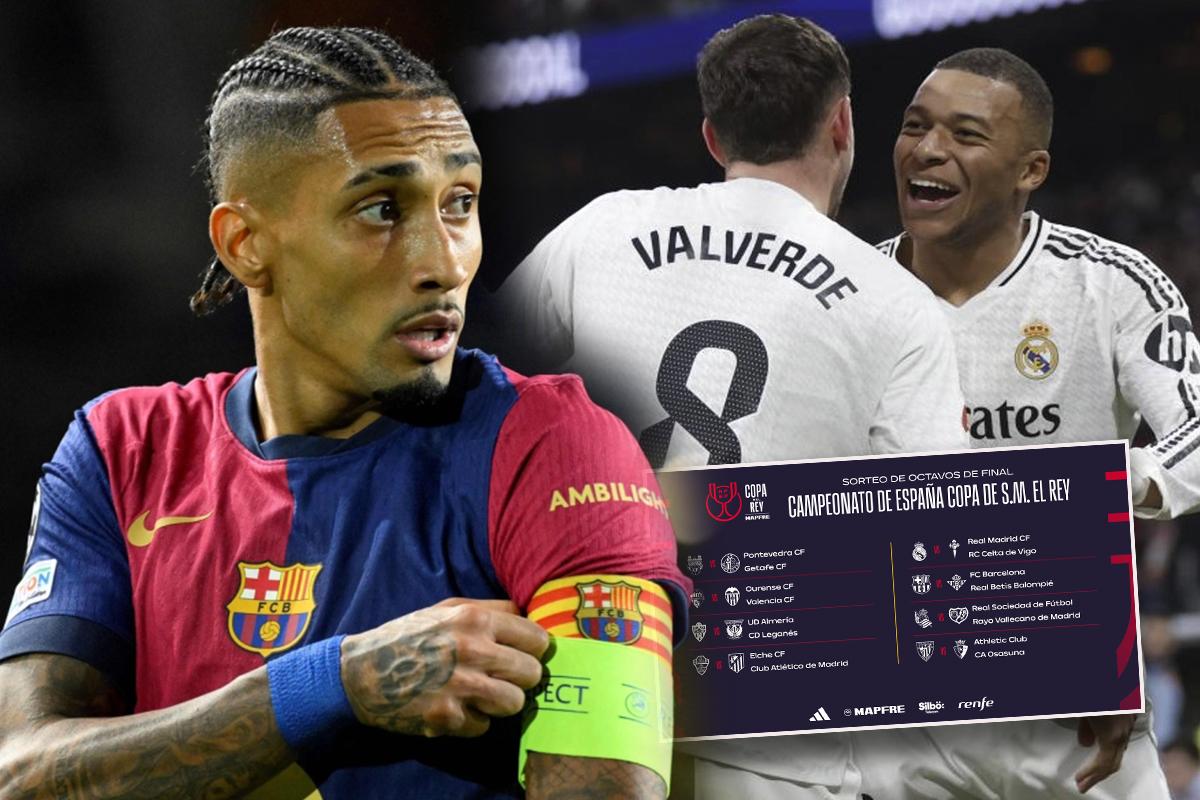 OFICIAL: definidos los rivales del Barcelona y Real Madrid para los octavos de final de la Copa del Rey