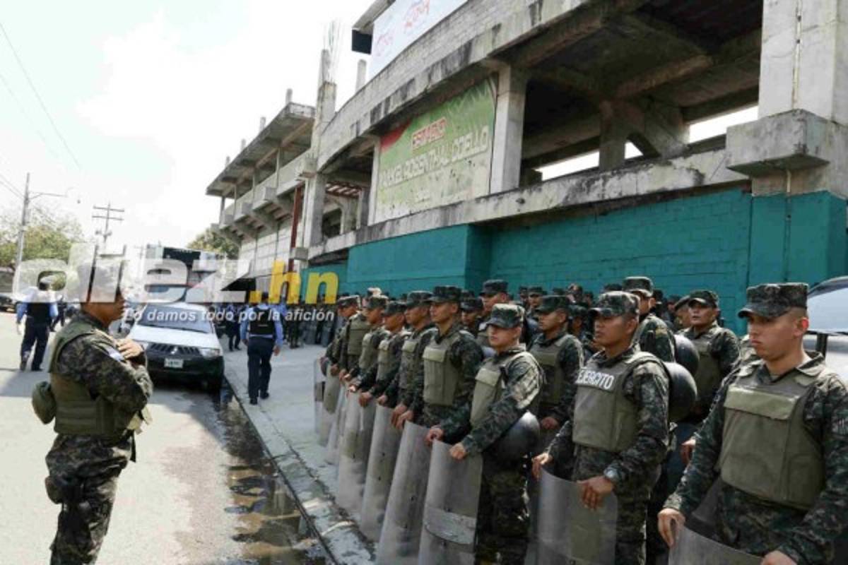 Ambientazo y máxima seguridad previo a la Gran Final entre Marathón y Motagua