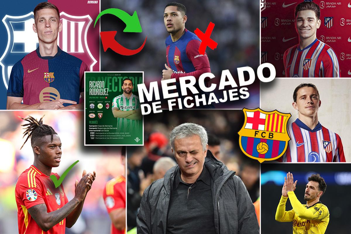 Nico Williams decidió su futuro y Atlético de Madrid agita el mercado de fichajes; Mourinho “llama” a una figura del Barça