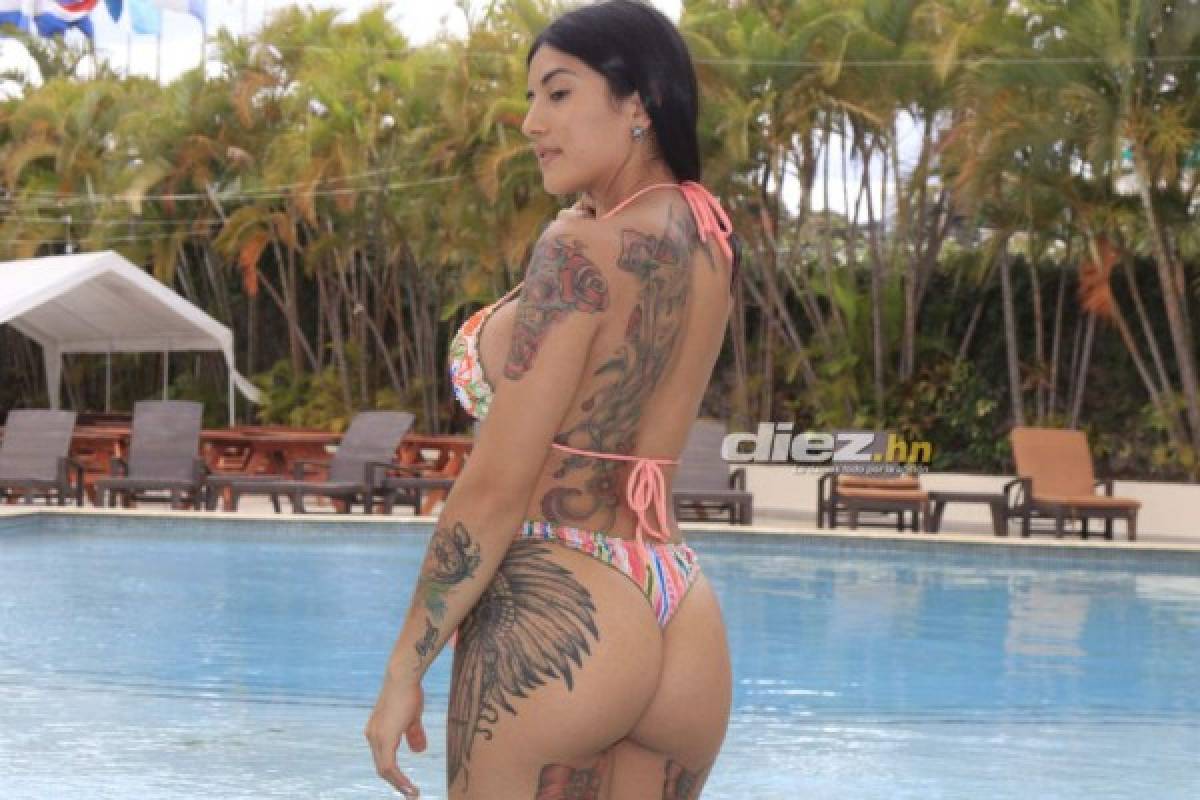 Aileen López, la sexy aficionada de Motagua que revela el significado de sus 17 tatuajes