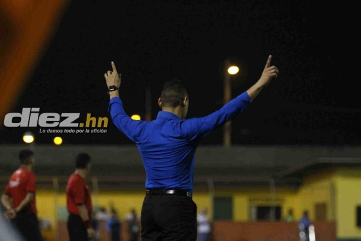 El sufrimiento y festejo de Luis Alvarado en la salvación del Honduras Progreso