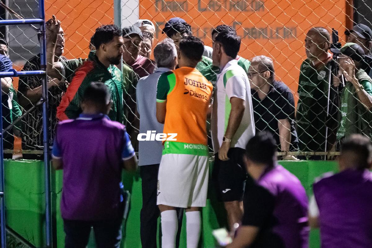 Pablo Lavallén discutió con aficionados de Marathón luego del aburrido empate en Choloma.