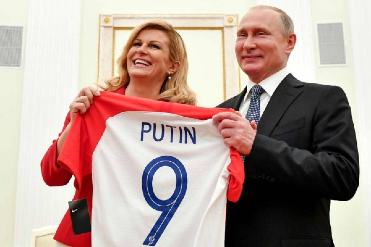 Presidenta de Croacia, Kolinda Grabar se roba todas las miradas en la final de Rusia 2018