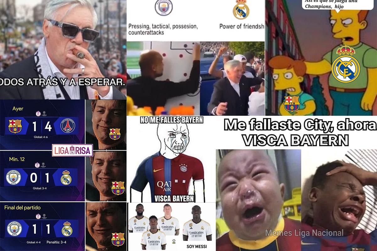 ¡Estallaron los memes! Las burlas contra el City y Barcelona por el triunfo del Real Madrid en Champions