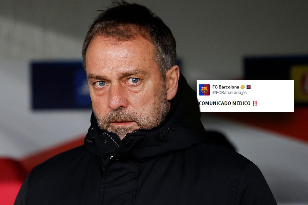 Barcelona lo confirma: sufrió una fractura y Flick lo pierde para la vuelta contra el Atlético en Copa del Rey