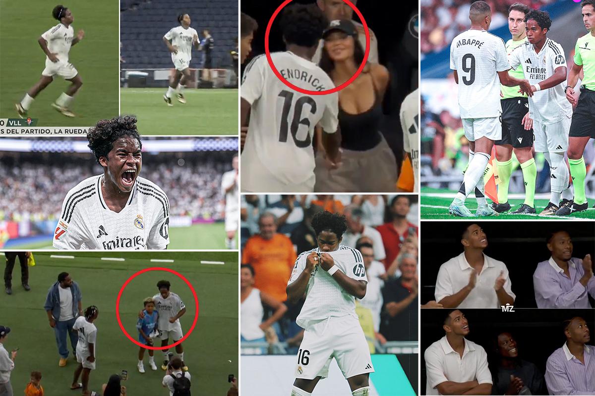 Endrick se queda entrenando tras su primer gol con Real Madrid y el encuentro con Kim Kardashian en el Bernabéu