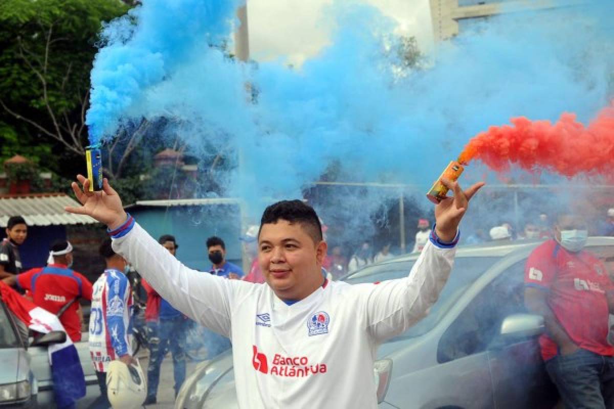 ¡Impresionante caravana! Afición del Olimpia se desborda y celebró a lo grande los 109 años de historia