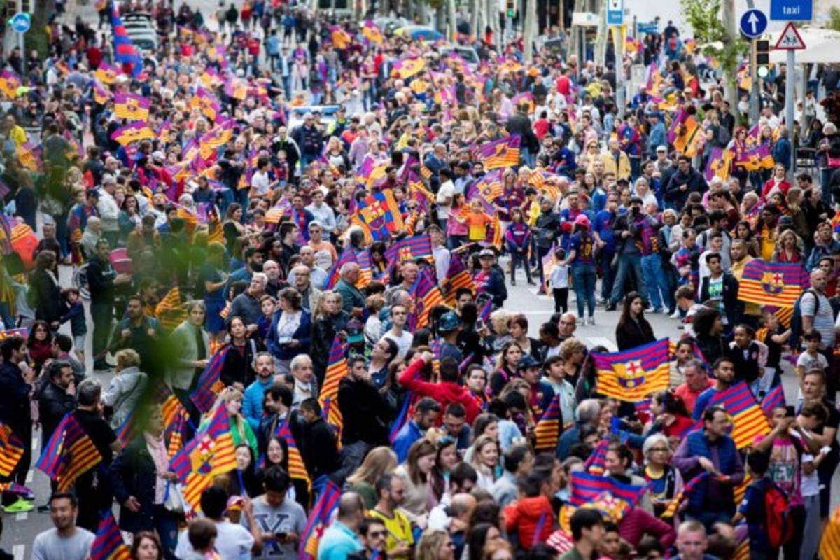 FOTOS: La gran celebración del FC Barcelona por el doblete en España
