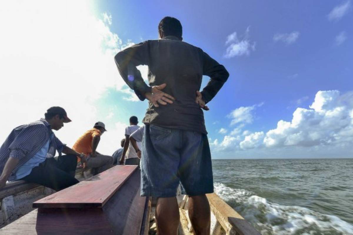 Desgarradoras imágenes en La Mosquitia por la muerte de pescadores en naufragio