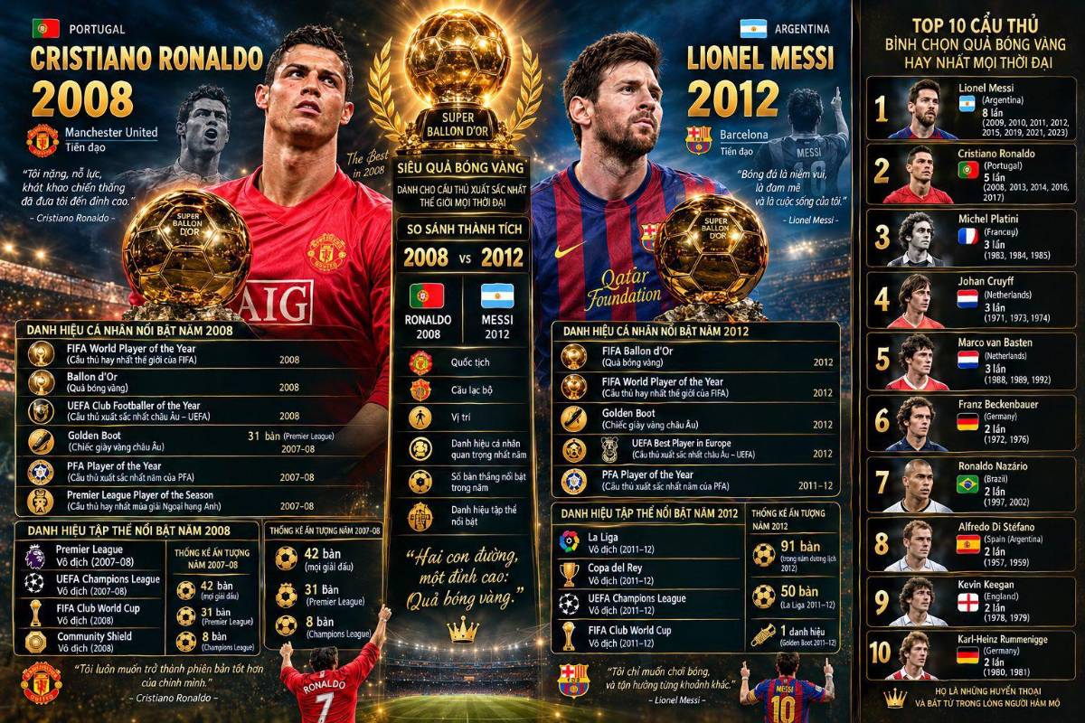 Balón de Oro 2026: France Football confirma decisión con el BOAT donde CR7 humilla a Messi