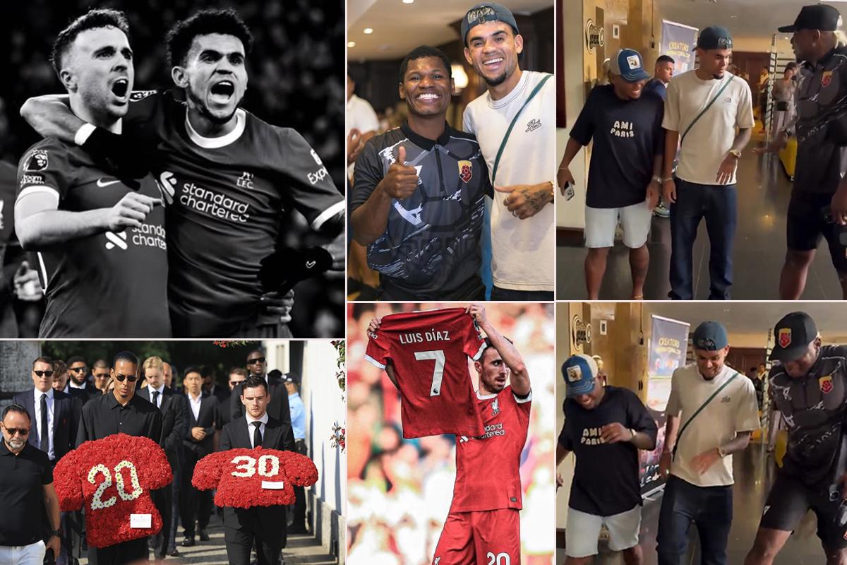 Luis Díaz recibe una ola de críticas: lo que estaba haciendo mientras el Liverpool despedía a Diogo Jota