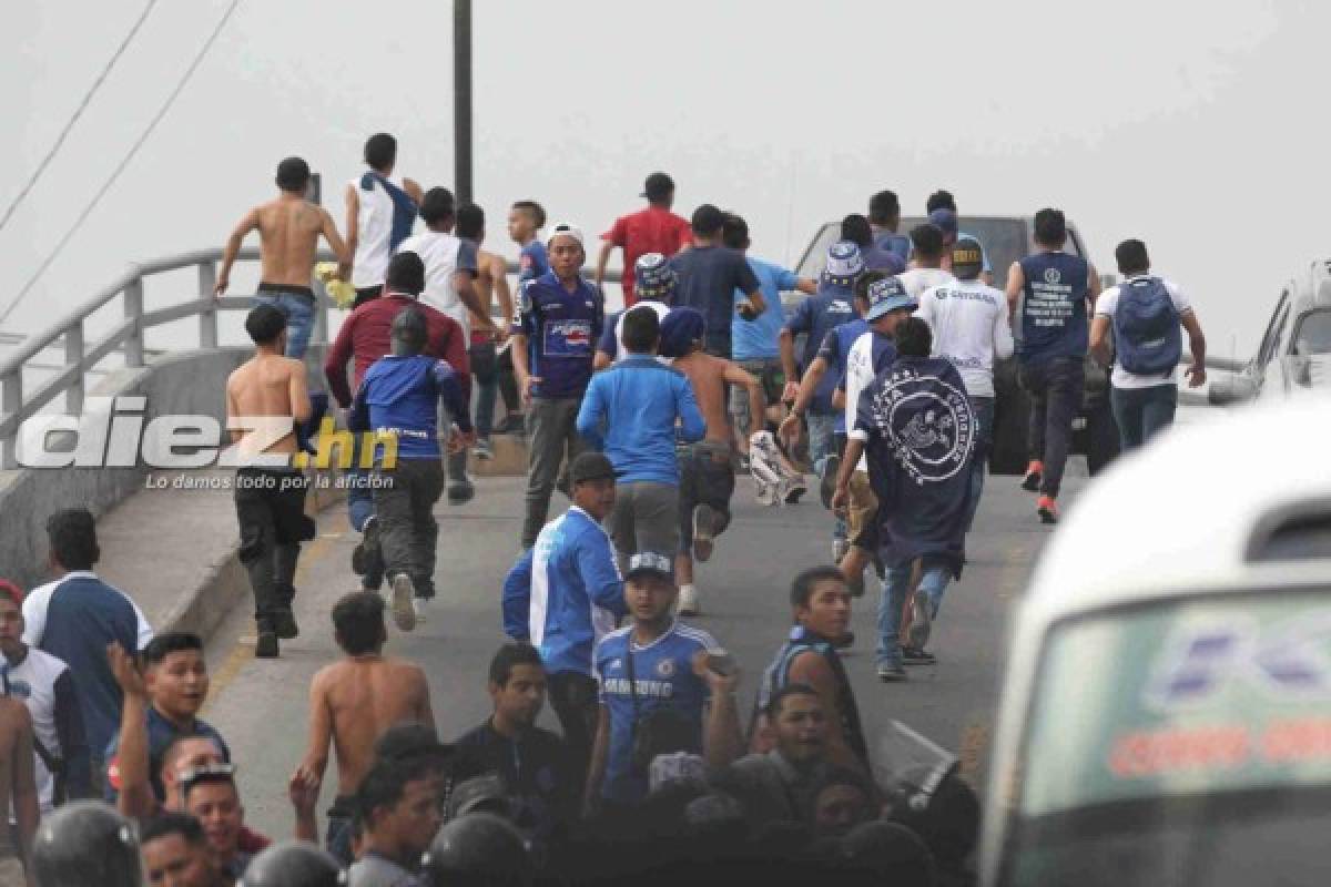 EN FOTOS: Así fue la balacera en las afueras del Nacional en el Motagua-Marathón