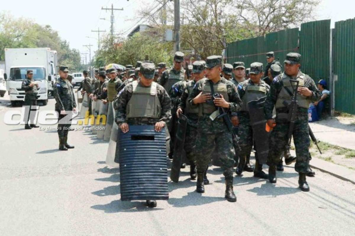 Así militarizan el Yankel previo al clásico sampedrano