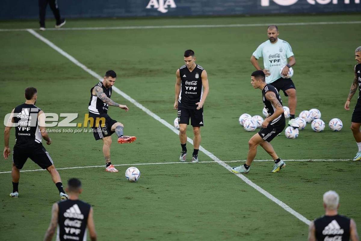 ¿Messi de titular? Así fue el último entrenamiento de Argentina previo al partido ante la Selección de Honduras