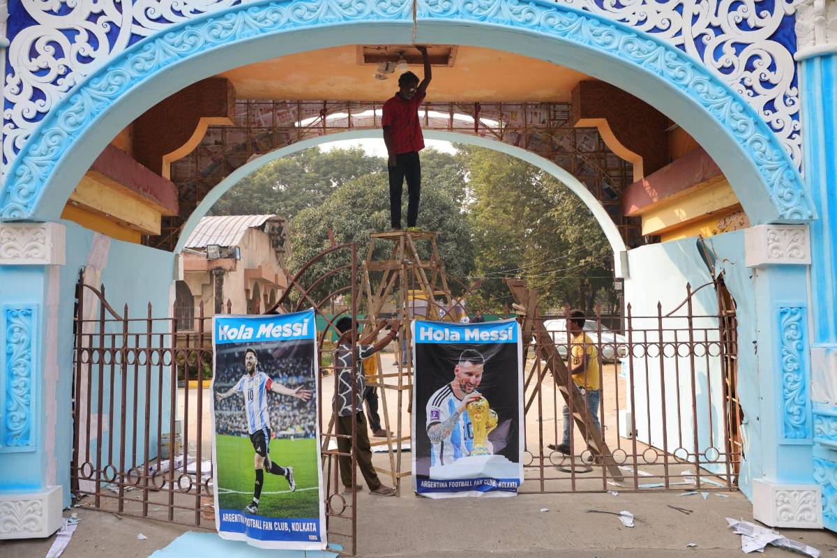 ¡Locura por Messi! Un regalo gigante para el campeón del mundo a su llegada a India