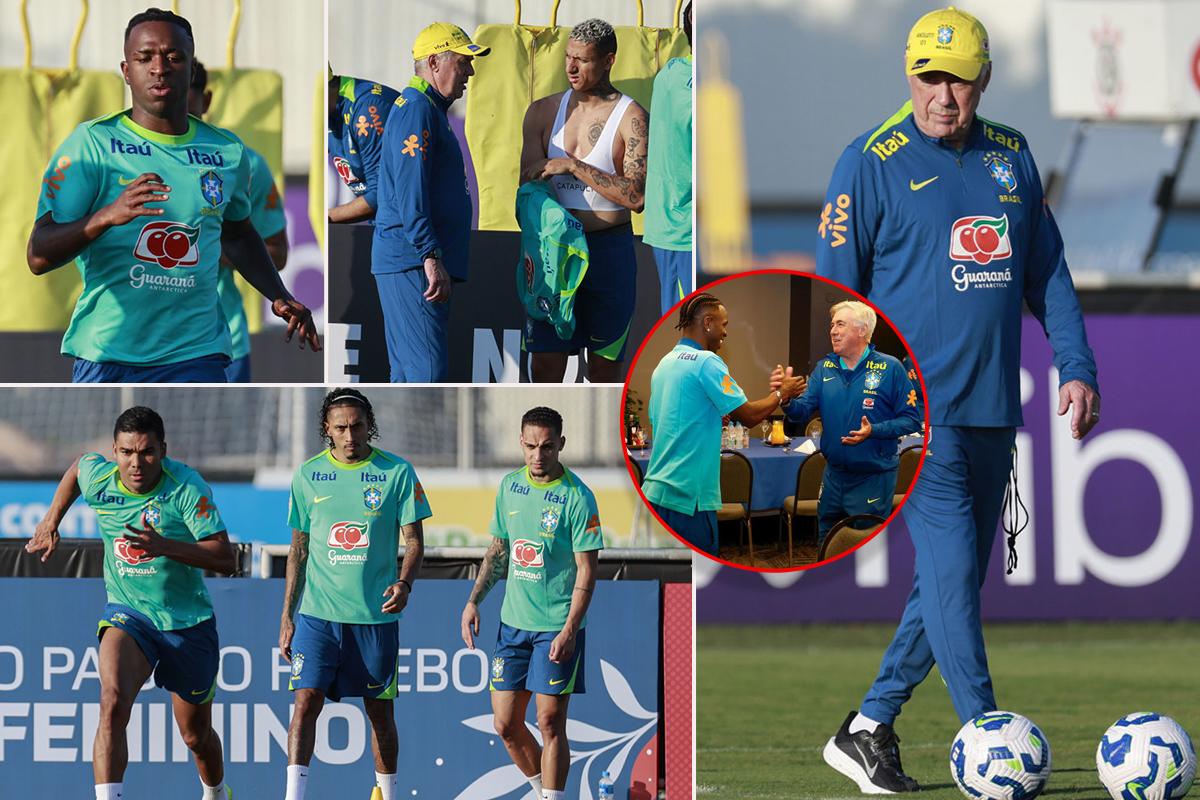 Ancelotti quedó en shock: su primer entrenamiento como DT de Brasil y los tres jugadores que faltan