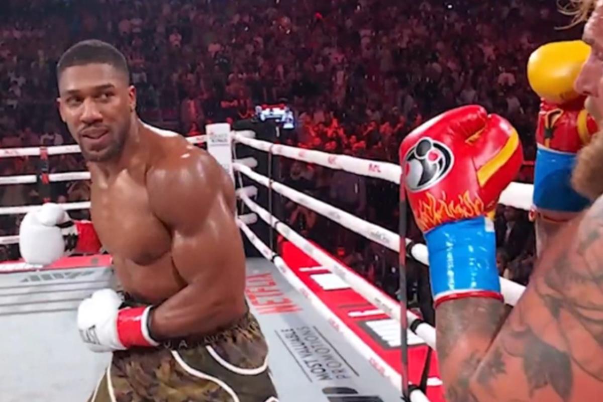 Anthony Joshua noqueó a Jake Paul con brutal derechazo y le rompe la mandíbula: Denme al Canelo...