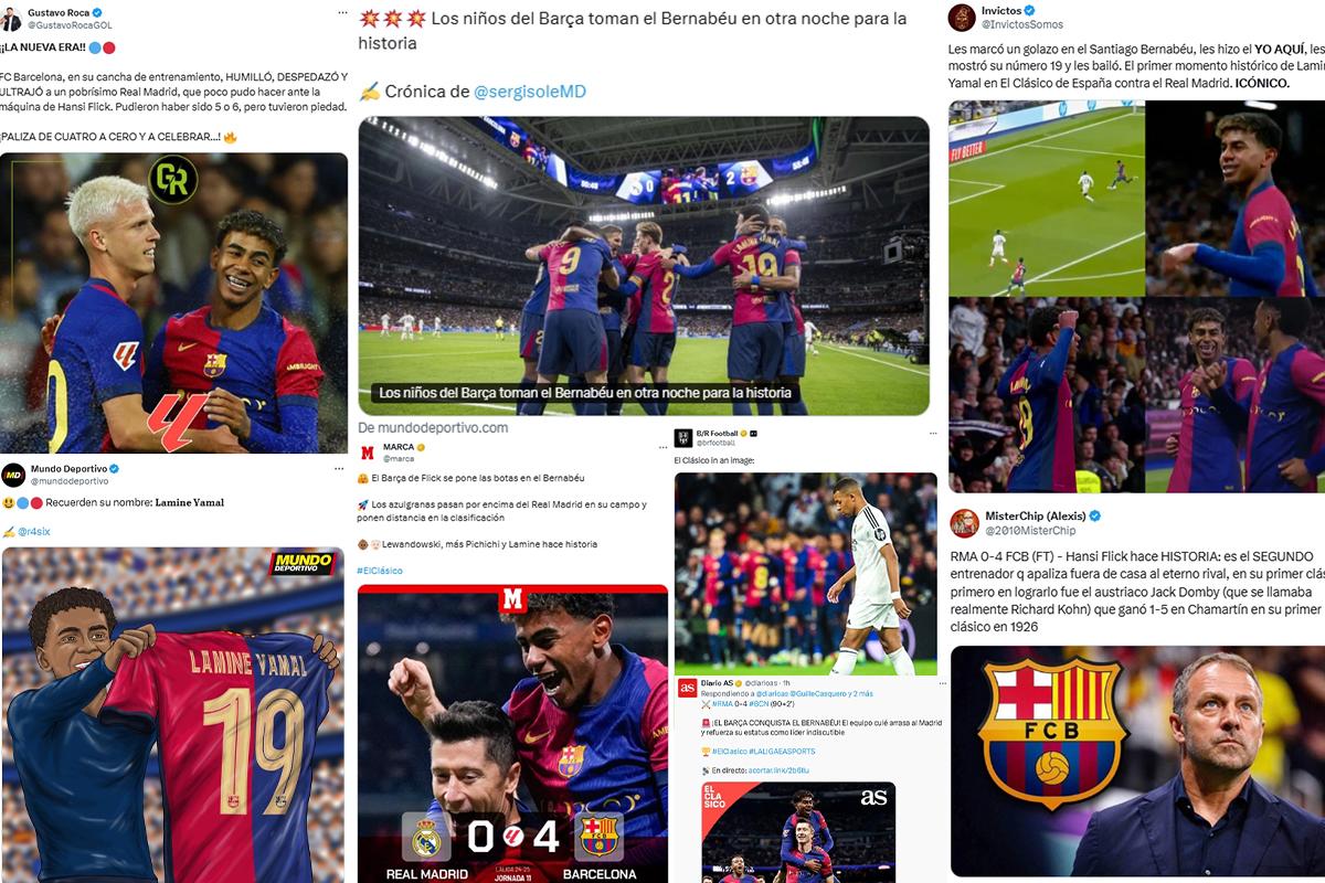 Prensa reacciona por la paliza del Barcelona ante Real Madrid: “Ridículo histórico de Mbappé; por esto somos los mejores del mundo”