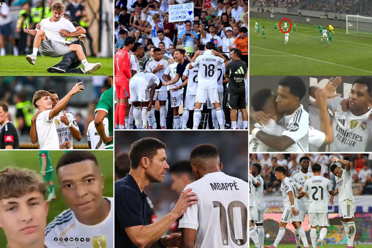 Un aficionado salta al campo y así reaccionó Mbappé; Arda Güler brilla y el debutante se lució con Real Madrid