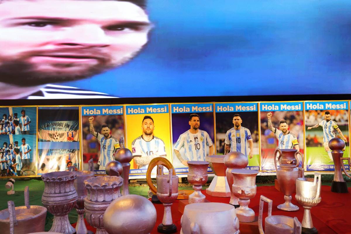 ¡Locura por Messi! Un regalo gigante para el campeón del mundo a su llegada a India