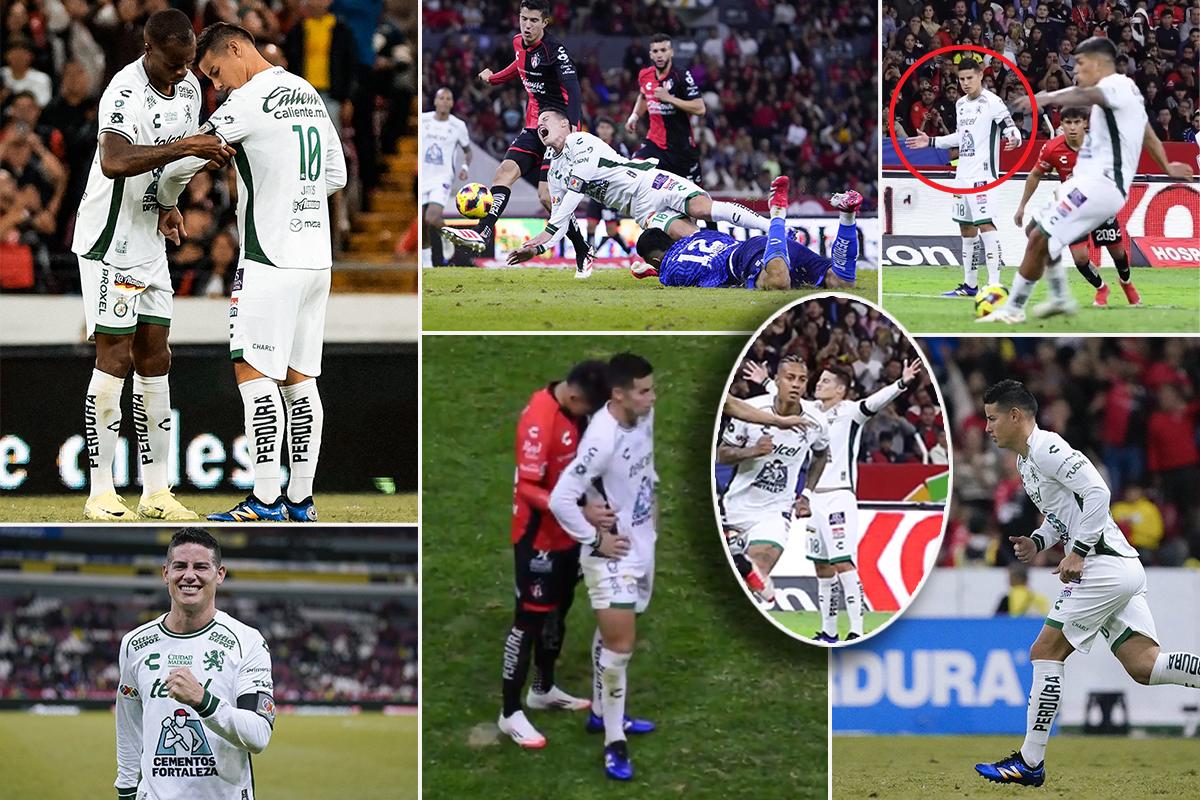 James Rodríguez tuvo un debut soñado en la Liga MX: provocó un penal y lideró la remontada del León ante Atlas