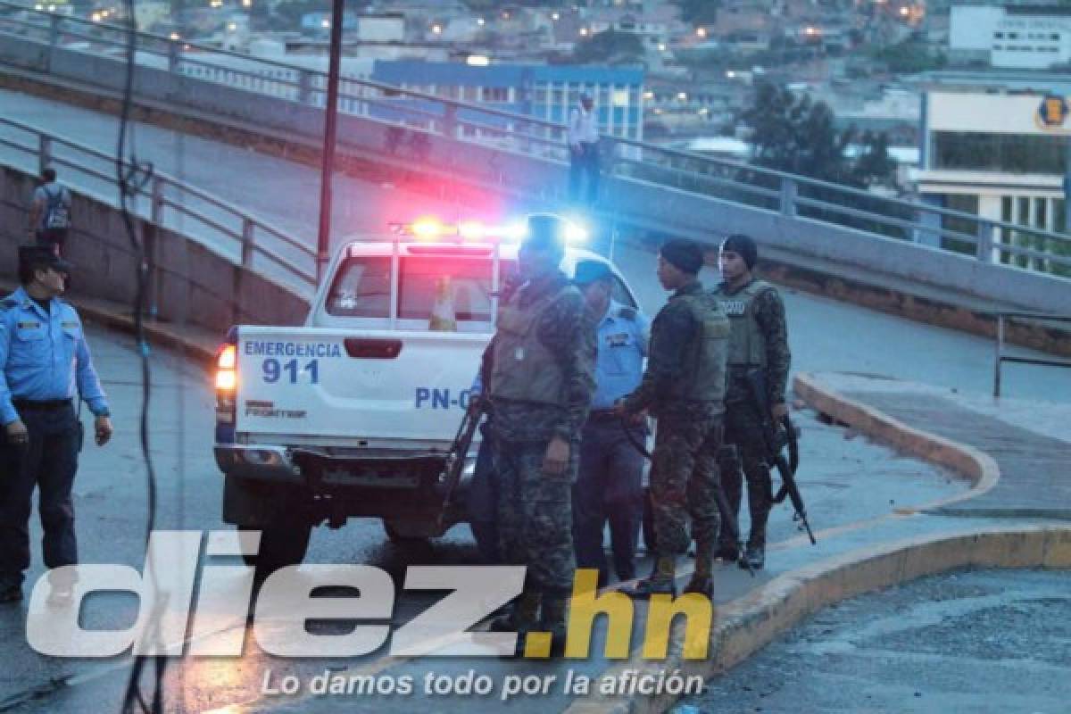 NO SE VIO POR TV: Pelea entre barras del Olimpia y Real España