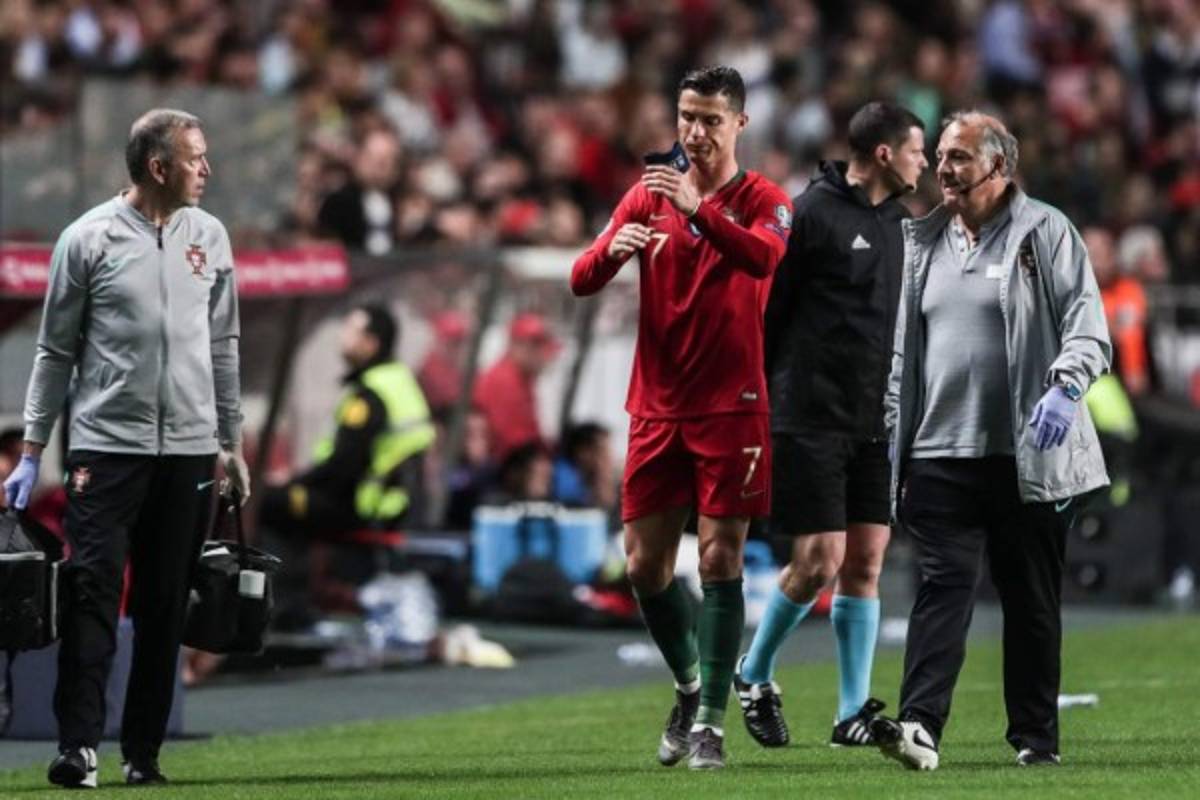 FOTOS: El dolor y frustración de Cristiano Ronaldo tras su lesión con Portugal