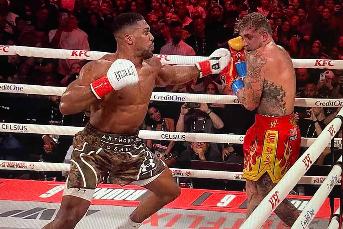 Anthony Joshua noqueó a Jake Paul con brutal derechazo y le rompe la mandíbula: Denme al Canelo...