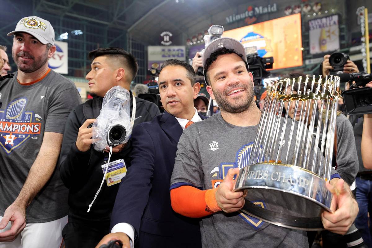 ¡Una verdadera fiesta! Así celebraron los Astros de Houston de Mauricio Dubón su título de Serie Mundial de Béisbol