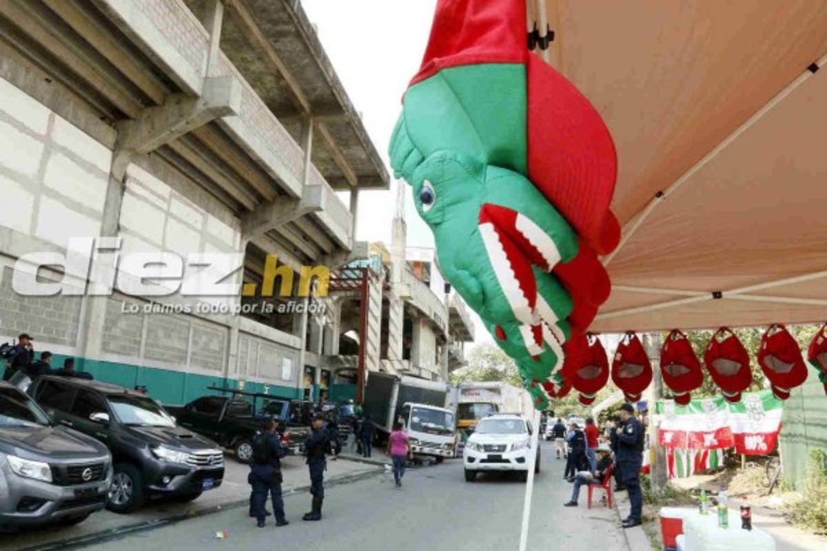 Ambientazo y máxima seguridad previo a la Gran Final entre Marathón y Motagua