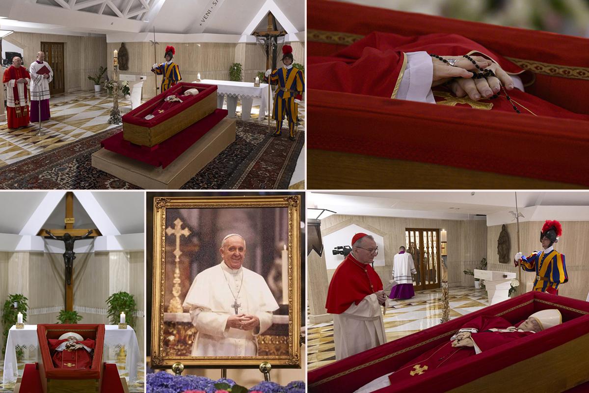 El Vaticano publicó las imágenes del papa Francisco en un ataúd de madera y confirma la fecha de su funeral