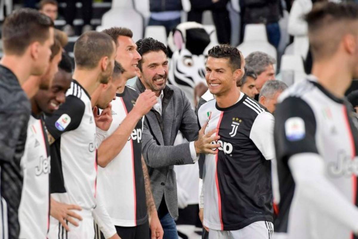 La celebración de la Juventus: Cristiano se roba el show y su novia los suspiros