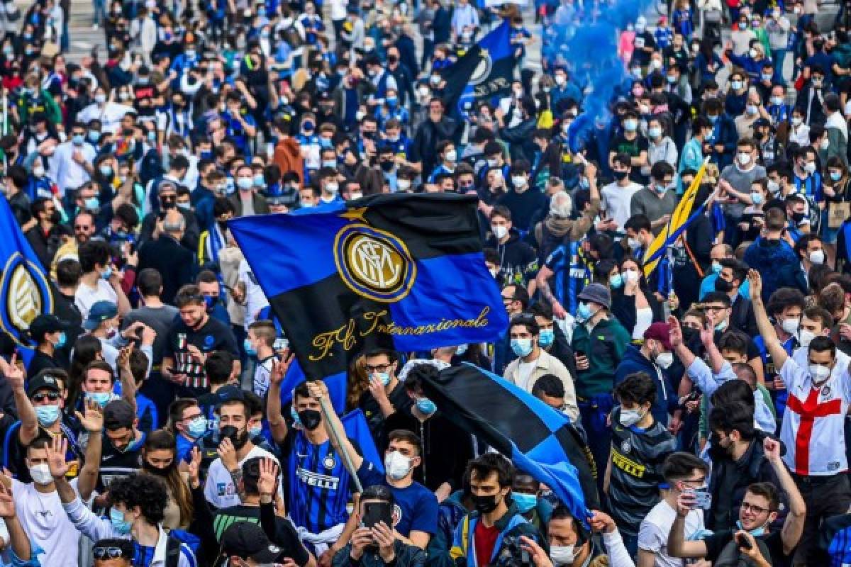 ¡Así se celebra la caída de un imperio! El festejo de los hinchas y jugadores del Inter tras campeonizar en Serie A