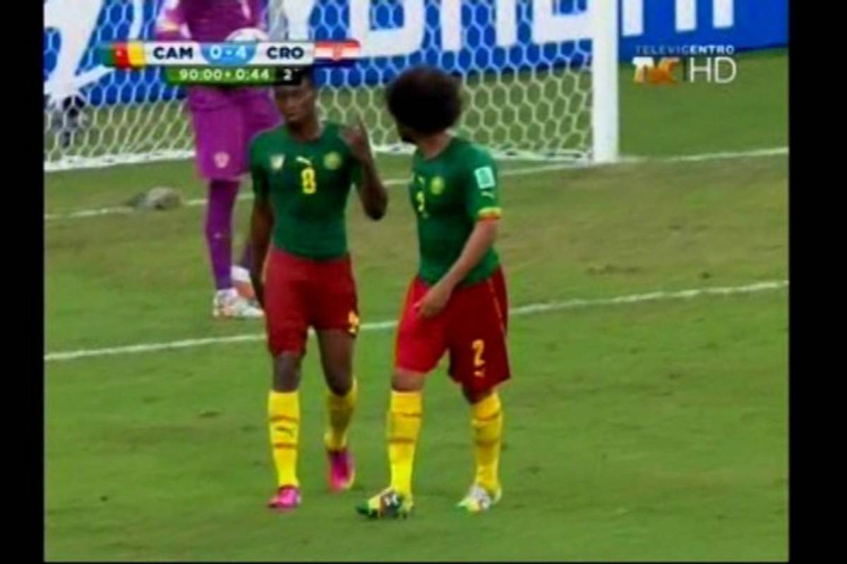 Bronca entre cameruneses al final del juego ante Croacia