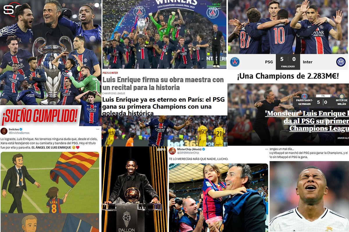 PSG ganó su primera Champions con una paliza y así reacciona la prensa: Qué suerte tuvo el Barcelona de quedar eliminado