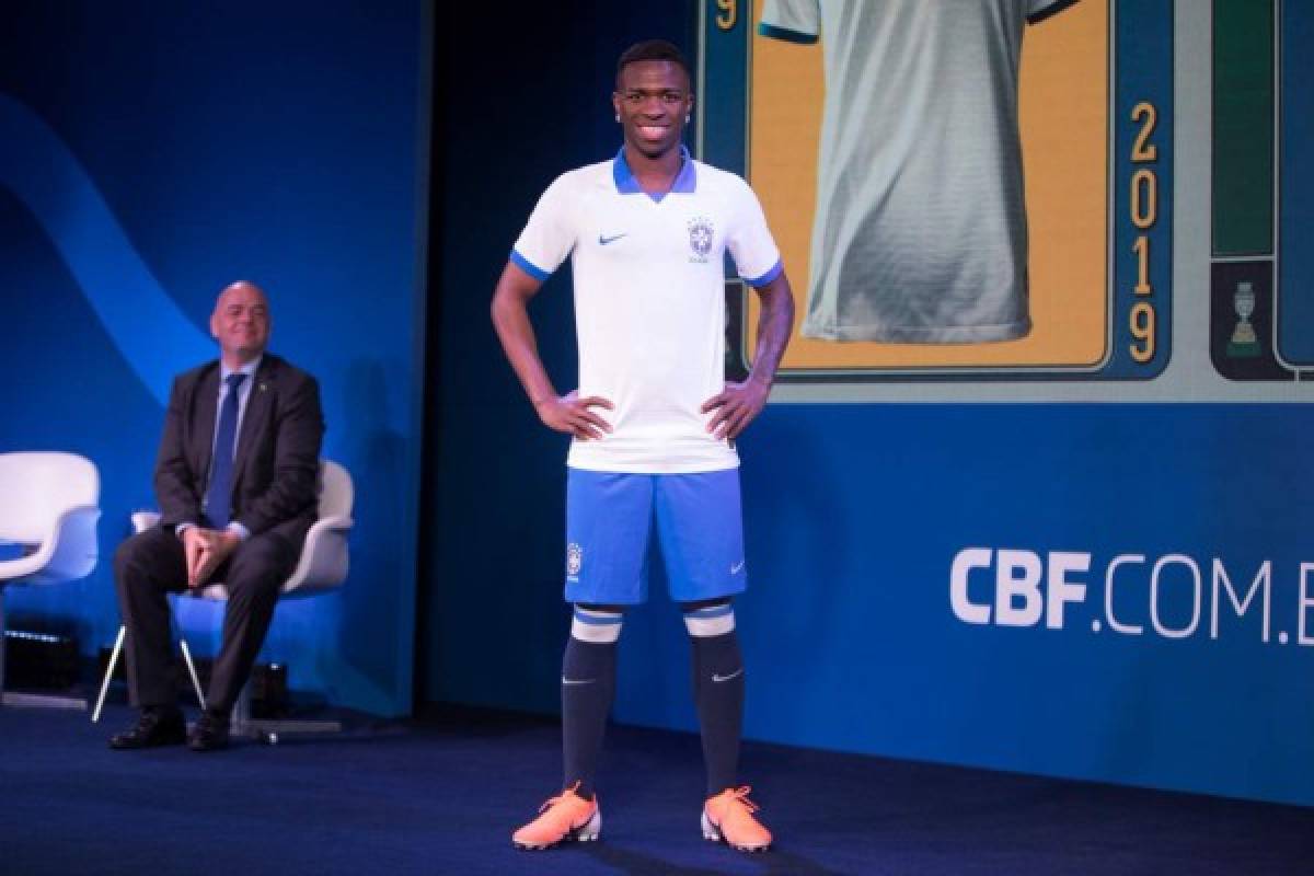 ¡Cambio radical! Brasil presentó su nueva camisa para la Copa América con Vinicius de imagen