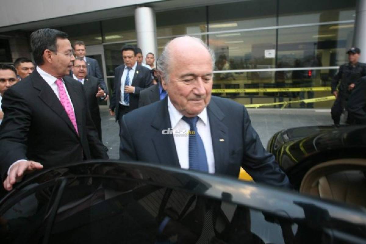 El recorrido que hizo Joseph Blatter, primer presidente de FIFA que visitó Honduras