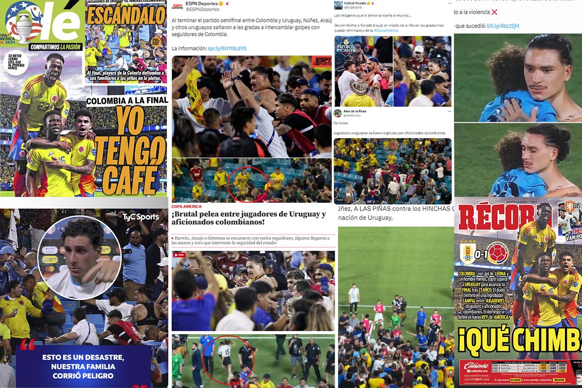 Darwin Núñez se peleó con la afición de Colombia y así reacciona la prensa: “Lo que hizo fue defender a su familia”