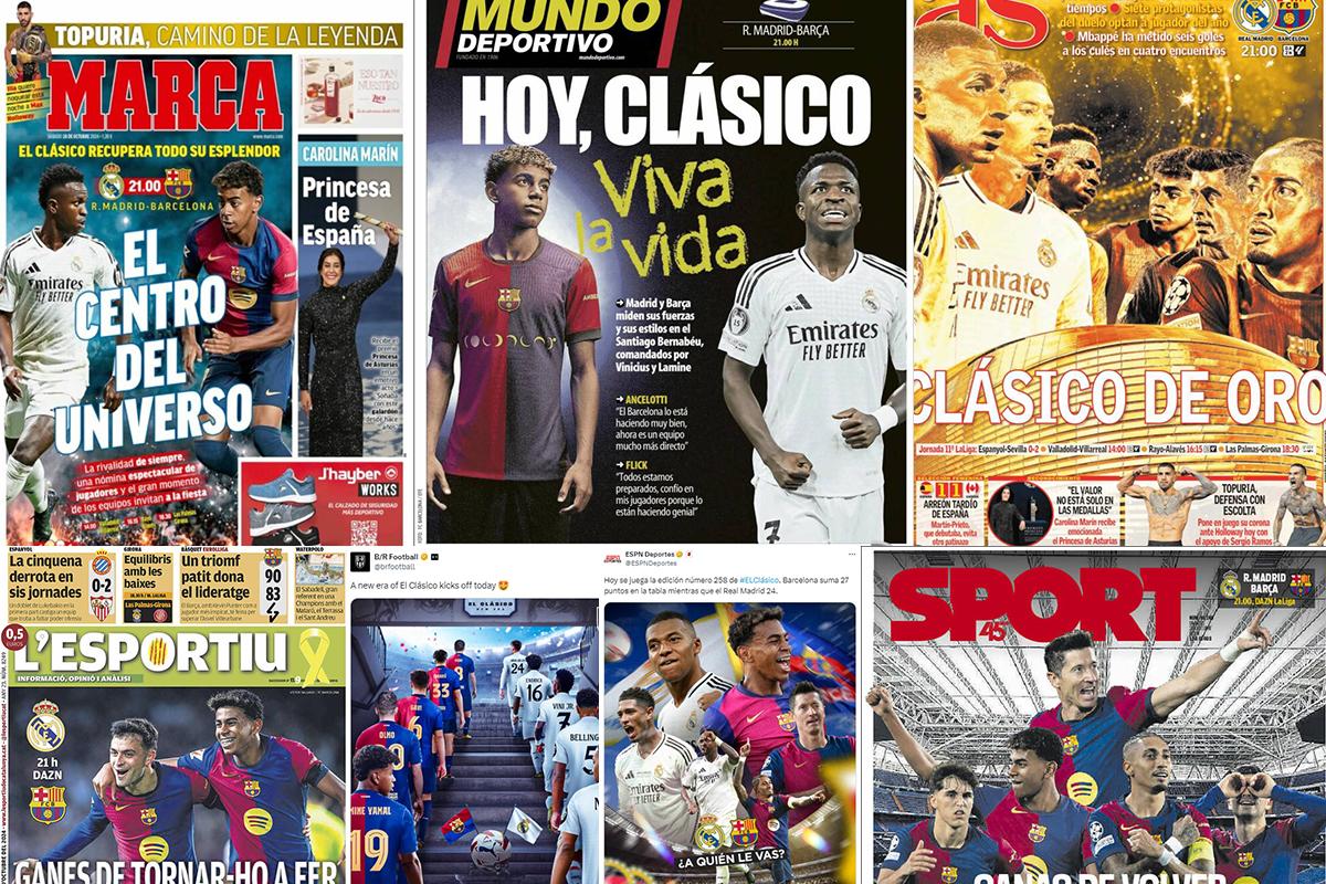 “Ganas de volver a ganarles”: la reacción de la prensa previo al Clásico Real Madrid-Barcelona en el Santiago Bernabéu