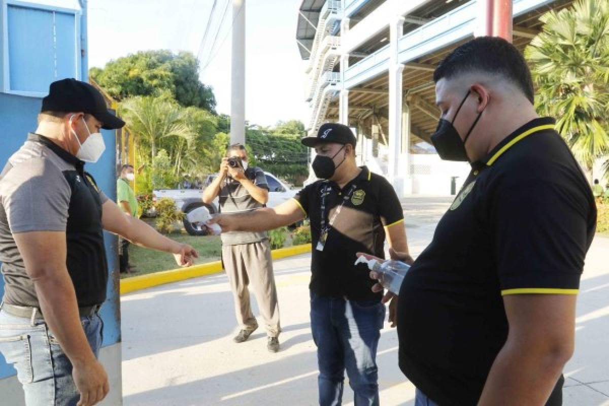 Real España - Olimpia: Las fotos de un estadio vacío y con un protocolo de bioseguridad bien montado