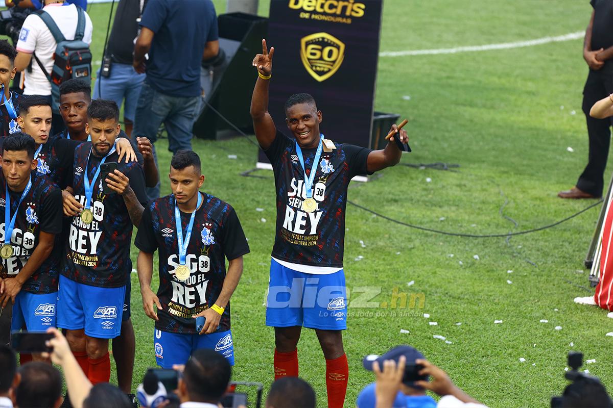 Olimpia se coronó en el Yankel: Menjívar y Beckeles festejan con puros, locura de Araújo y los que celebraron con sus novias